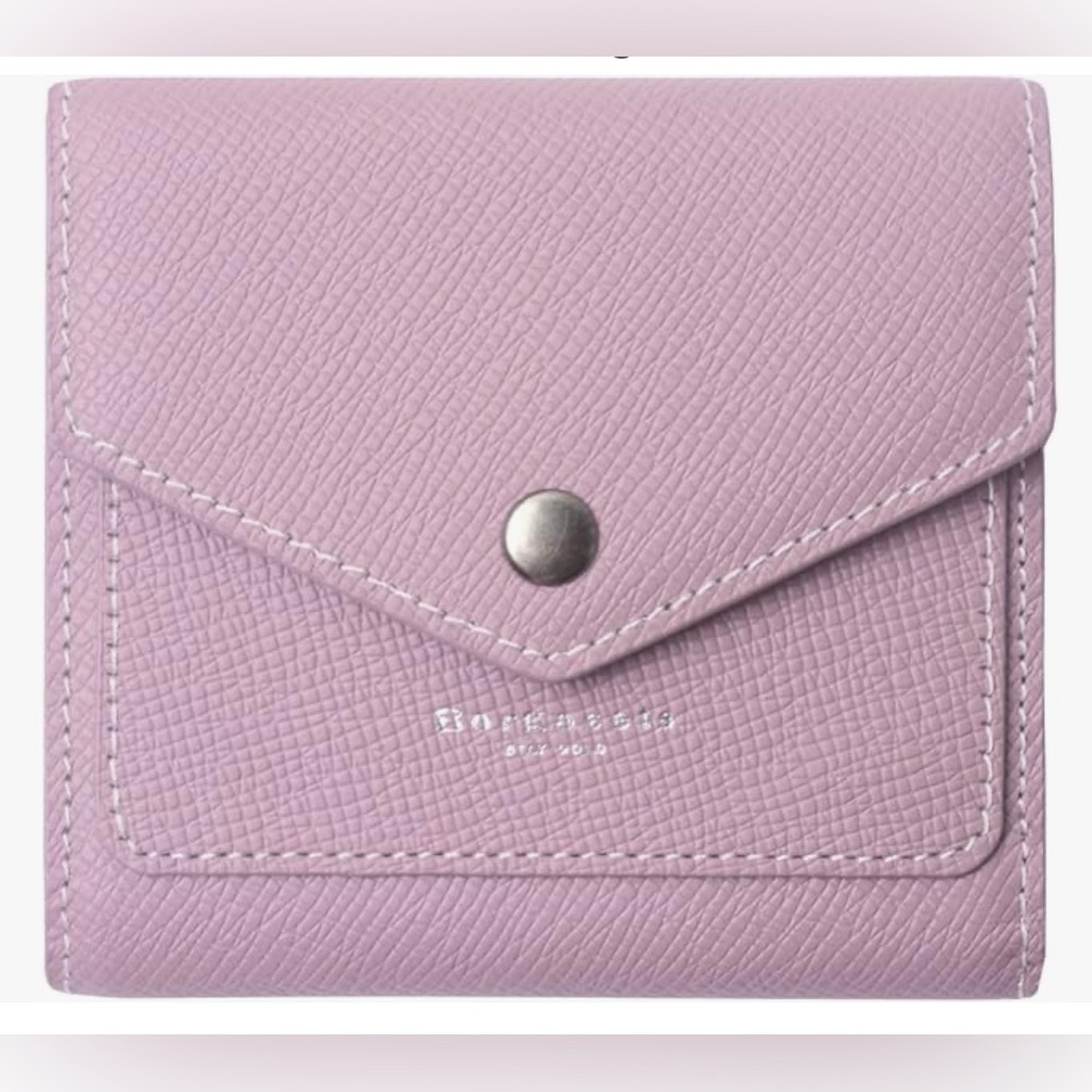 Borgasets Small Wallet for Women Leather RFID Blocking Compact Bifold